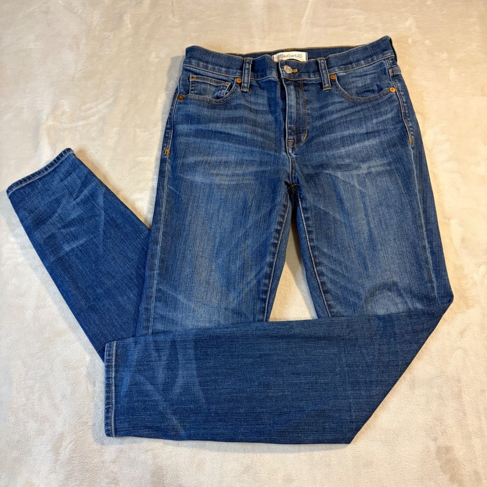 Madewell High Riser Skinny Jeans Size 27 Medium Wash Denim E0852